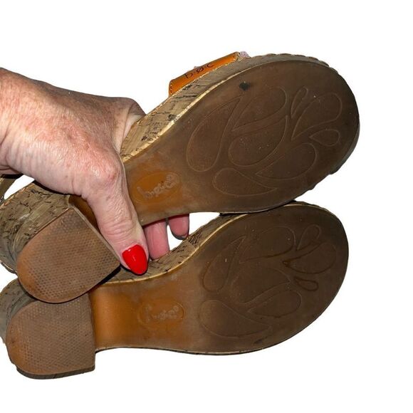 BOC heeled espadrilles flowered two-toned  sandals - Picture 5 of 7